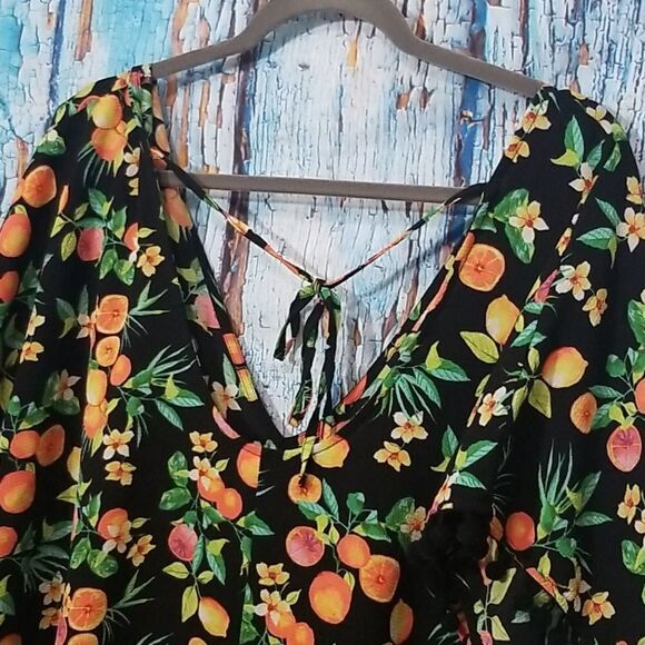 BEACH Swim Coverup Oranges print - Picture 6 of 8